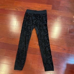 Jacquard Black Leggings